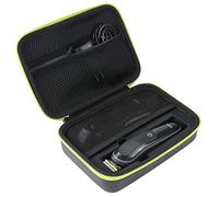 Khanka Duro Viaje Estuche Bolso Funda para Braun MGK3021 /MGK5080 /MGK3085 /MGK3080 Recortadora Barba (estuche solo) (Cremallera verde)