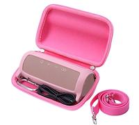 Khanka Duro Viaje Estuche Bolso Funda para JBL Flip 6/ Flip 5 Altavoz Bluetooth portátil (con Caja de Silicona-Rosa)