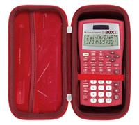 Khanka Estuche de viaje duro de repuesto para calculadora científica Texas Instruments TI-30XIIS, solo funda (rojo)