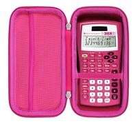 Khanka Estuche de viaje duro de repuesto para calculadora científica Texas Instruments TI-30XIIS, solo funda (rosa)