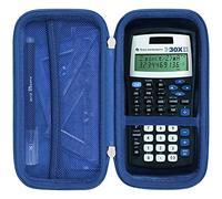 Khanka Estuche de viaje duro de repuesto para calculadora científica Texas Instruments TI-30XIIS, solo caja (detalles azules)
