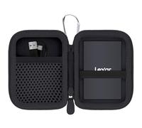 Khanka Estuche para Lexar ES5 ES4 SL500 SL500M 1TB/2TB/4TB Portátil SSD, Funda de Almacenamiento para Lexar/ES5/ES4/SL500/SL500M Externo SSD, Solo Funda (Negro)