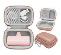 Khanka Estuche Rígido para iWALK/Veger 3350/4500/4800/5000mAh Power Bank | Compatible con iWALK/Veger Power Bank 3350/4500/4800/5000mAh y cable de carga;estuche rígido,Rosa,Solo Estuche