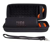 Khanka EVA Duro Caso Recorrido Bolso Funda Estuche Case para JBL Charge 5 Charge 4 Altavoz Bluetooth inalámbrico Portátil Estéreo (Todo Negro)