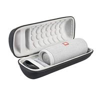 Khanka Funda de Viaje rígida de Repuesto para Altavoz Bluetooth portátil Impermeable JBL FLIP5, Negro con Correa, Flip 5 / Flip 6 Case, Viajes