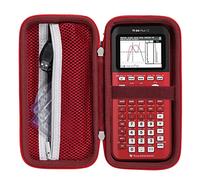 Khanka Funda de viaje rígida de repuesto para calculadora gráfica de color Texas Instruments TI-83 Plus/TI-84 Plus CE, solo funda (rojo radical)