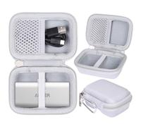 Khanka - Funda rígida de Repuesto para Cargador Anker Nano Power Bank de 5000 mAh/Anker Power Bank 621, Funda Protectora para Anker 5000 mAh, Cargador de 22,5 W/12 W (Blanco, Solo Funda)