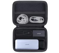 khanka Funda rígida de viaje de repuesto para Anker 737 Power Bank (PowerCore 24K), cargador portátil de 3 puertos de 24.000 mAh, solo funda, negro, duradero, portátil, negro, Duradero, portátil