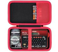 khanka Funda rígida de viaje de repuesto para LABELWORKS Epson LW-K200PX-RDB portátil QWERTY teclado etiquetador, solo funda (rojo negro)