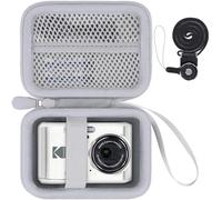 Khanka para Kodak PIXPRO FZ55/FZ45/FZ43 Cámara Digital de 16MP Estuche Rígido de Viaje con Asa de Transporte y Correa para el Cuello,Solo Estuche (Blanco)