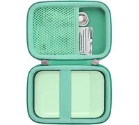 Khanka para Liene Pearl K100 2x3” Mini Impresora Fotos Case, Bolsa de Almacenamiento Compatible con Impresora fotográfica Liene Pearl K100 5 x 7,6 cm con asa de Transporte, Solo Funda (Verde)