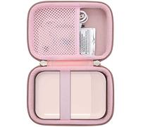 Khanka para Liene Pearl K100 2x3” Mini Impresora Fotos Case, Bolsa de Almacenamiento Compatible con Impresora fotográfica Liene Pearl K100 5 x 7,6 cm con asa de Transporte, Solo Funda (Rosa)
