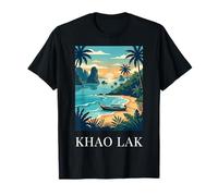 Khao Lak Tailandia Tropical Beach Sunset Travel Graphic Camiseta