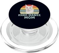Khao Manee Cat Mom, Divertido Amor Retro por felinos tailandeses únicos PopSockets PopGrip para MagSafe