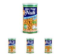 KHAO SHONG Cacahuetes recubiertos con aroma de coco, crujientes frutos secos recubiertos de coco dulce y picante, crujiente snack, 1 x 360 g (Paquete de 4)