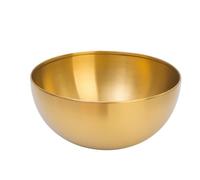 KHASCBNF Bol De Acero Inoxidable Cuencos de acero inoxidable multiusos for ensaladas, frutas, pastas, sopas, repostería, cocina casera, 1/2/3/5 piezas(Gold,1PC)