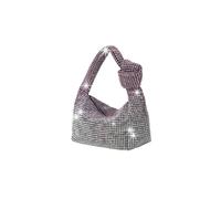 KHASCBNF Bolso De Noche Bolso de fiesta con diamantes para cena, bolso tipo cubo cadena imitación, mensajero elegante(PURPLE)