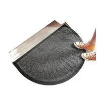 KHASCBNF Felpudo Media Luna Felpudo Crescent, Alfombra de Entrada Antideslizante for Interior/Exterior, Goma(Dark Gray,50x80cm)
