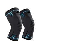 KHASCBNF Rodilleras Deportivas Rodilleras de compresión elásticas y transpirables, Protector deportivo for gimnasio, baloncesto, voleibol, correr, 1 Uds(Blue,L)