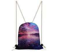 KHAUERBC Bolsa con cordón a prueba de salpicaduras, con correas ajustables, para deportes, gimnasio, viajes, natación, color morado