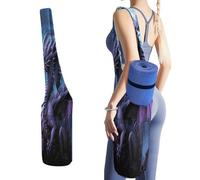 KHAUERBC Bolsa de gimnasio con diseño de dragón morado y luna, bolsa de yoga para mujeres y hombres. Bolsa de lona ligera para yoga, pilates, estudio, entrenamiento, uso al aire libre