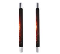 KHAUERBC Cubiertas para manija de puerta de refrigerador de llama roja, antideslizantes, lavables. Manijas de decoración de cocina para mantener el aparato limpio, protectores de mango ajustables como