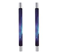 KHAUERBC Fundas para manija de puerta de refrigerador con diseño de cielo estrellado morado, antideslizantes, lavables. Manijas de decoración de cocina para mantener el aparato limpio, protectores de