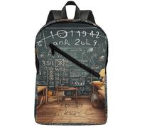 KHAUERBC Mochila escolar de matemáticas, colorida e informal, mochila de senderismo, delgada, resistente, mochila para laptop para fin de semana, senderismo