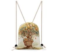 KHAUERBC Rabbit on the Tree - Bolsa de cordón a prueba de salpicaduras, bolsa de gimnasio con correas ajustables, mochila para deportes, gimnasio, viajes, natación