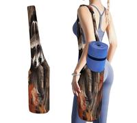 KHAUERBC Raccoon in The Fall Tree Hole Bolsa de gimnasio Oga Mat Carrier, bolsa de yoga para mujeres y hombres. Bolsa de lona ligera para yoga, pilates, estudio, entrenamiento, uso al aire libre