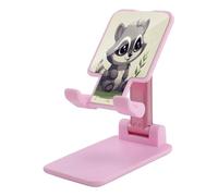 KHAUERBC Raccoon on The Grass Soporte de teléfono ajustable en altura y ángulo, soporte para teléfono con teléfonos de 4 a 13 pulgadas, iPad, tablet, soporte de teléfono celular para escritorio