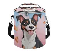 KHAUERBC Rat Terrier - Bolsa térmica suave con múltiples bolsillos, bolsa de playa aislada a prueba de fugas, hielera plegable para playa, viajes, trabajo