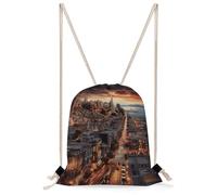 KHAUERBC San Francisco - Bolsa con cordón a prueba de salpicaduras, bolsa de gimnasio con correas ajustables, mochila para deportes, gimnasio, viajes, natación