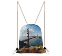 KHAUERBC San Francisco Golden Gate Bridge - Bolsa con cordón a prueba de salpicaduras, bolsa de gimnasio con correas ajustables, mochila para deportes, gimnasio, viajes, natación