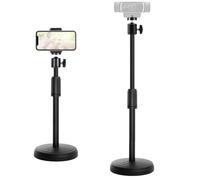 Khazylorr Soporte de cámara web para escritorio, trípode de cámara web de 18 pulgadas con soporte para teléfono, soporte de cámara web de escritorio para Logitech C920 C922 C925e C922x C930e C930 C615