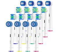 KHBD Paquete de 16 cabezales de repuesto para Oral B Braun - incluye 4 cepillos sensibles, 4 cepillos de precisión, 4 limpieza profunda, 4 cabezales de cepillo de dientes de limpieza de hilo dental