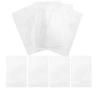 KHBUAB 100piezas Fundas Reutilizables para Tarjetas Pvc Transparente Protectoras para Etiquetas Prácticas Portatarjetas para Tiendas y Bibliotecas