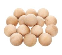 KHBUAB 15 Bolas de Madera Redondas Naturales sin Terminar para Manualidades Textura Lisa y Acabado Rústico, Ideales para Proyectos Creativos y Decoración