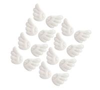 KHBUAB 15 Pares de Parches Bordados de Alas de Ángel Blancos de Franela para Coser o Planchar en Ropa de Cuero y Mezclilla en Bodas y Compromisos