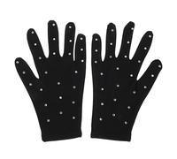 KHBUAB 1par Figura Patinaje Artístico Guantes con Diamantes de Imitación Guantes de Hielo para Niñas con Brillo para Bailar Antideslizantes para Patinaje sobre Hielo Invierno Talla Años