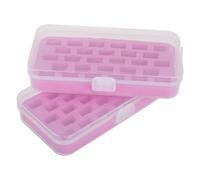 KHBUAB 2 Cajas de Almacenamiento de Bobinas de Plástico 28 Ranuras para Máquina de Coser, Estuche Portabobinas de Gran Capacidad y Alta Estabilidad para Guardar Hilo