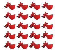 KHBUAB 20piezas Bebedero Automático Ajustable para Pollos y Codornices Taza de Agua Roja para Aves Fácil Instalación y Flujo Controlado Color Aleatorio