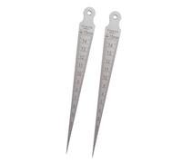 KHBUAB 2piezas Calibre de Inspección de Soldadura Wedge Acero Inoxidable Precisión Doble Escala Métrica Imperial para Medición de Huecos y Conos Soldadura Industrial