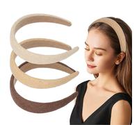 KHBUAB 3 Diademas Tejidas Fijan el Cabello sin Dañar Cuero Cabelludo de Plástico Diseño Simple y Chic para Mujer Ideales para Maquillaje y Fiestas