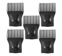 KHBUAB 5 Piezas Accesorio de Peine para Secador de Pelo, Peine Pequeño Negro de Pa, Boquilla Alisadora Resistente al Calor para Cabello Fino y Natural, Uso Diario y Viaje