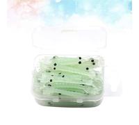KHBUAB 50 Señuelos de Pesca Luminosos de 4cm para Camarones Artificiales de Silicona Verde, Cebo Flotante Adecuado para Pesca Deportiva