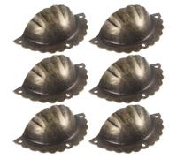 KHBUAB 6piezas Tiradores Vintage de Bronce para Diseño Semicircular de Perillas Decorativas para Mueble Fáciles de Instalar Compacto para Armarios y Cómoda