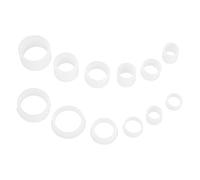 KHBUAB Adaptadores Reductores de Bujes de Plástico Blancos 7-20 Mm para Amoladora de Banco, Kit de 12 Piezas para Muelas Abrasivas, Accesorios Industriales para Ajuste Preciso y Uso