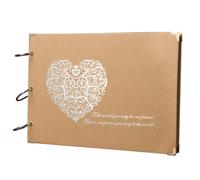 KHBUAB Álbum de Fotos DIY Estilo Vintage Superficie de Corazón Impresa, Diseño Rellenable de Papel Artesanal, 10 Pulgadas, Adecuado para Cumpleaños y Shower Estilo Varios estilos