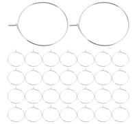 KHBUAB Anillos Identificadores de Vasos 25 Mm 200 Piezas Metálicos Plateados Reutilizables para Fiestas y Bodas, Marcadores de Vidrio para Copas, Etiquetas para Bebidas y